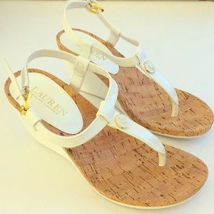 LAUREN Ralph Lauren thong wedge sandal